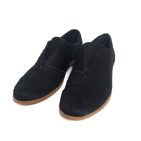 1.State Women Cow Hair Upper Slip On Loafers Shoes Size 6.5 M Black Comfy Casual - Picture 1 of 10